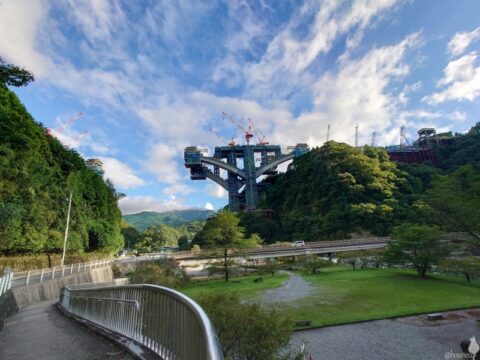 河内川橋工事現場