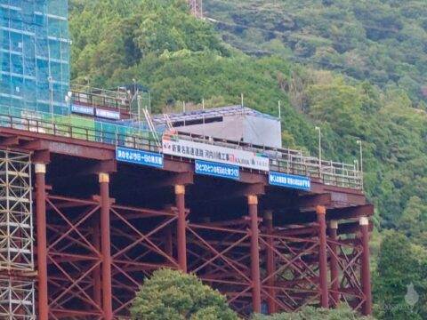 河内川橋工事現場