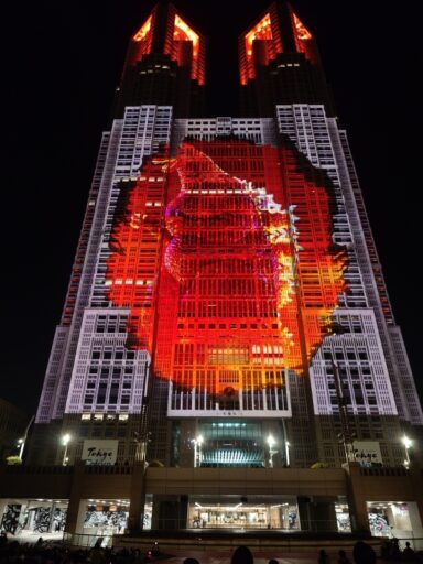 都庁のプロジェクションマッピング