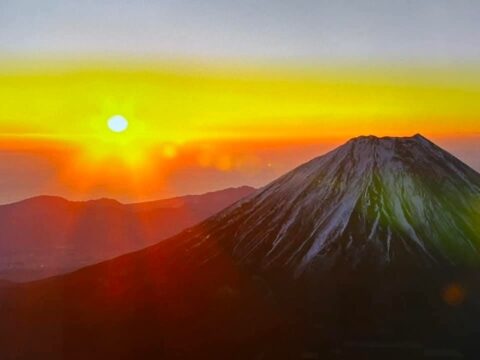 富士山と日の出