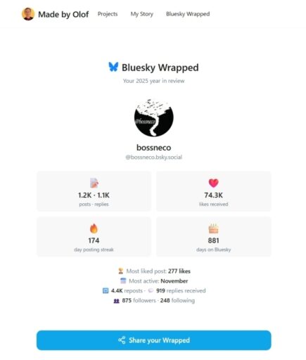 Bluesky Wrapped
